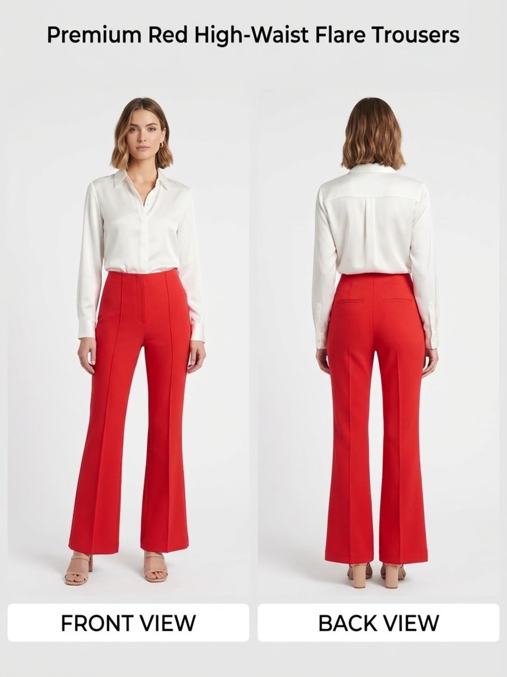 NWOT SPANX Bright Red Boot-Cut Dress Pants